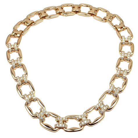 hermes gold h fine jewelry necklace|Hermes necklace price.